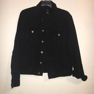 Black denim jacket